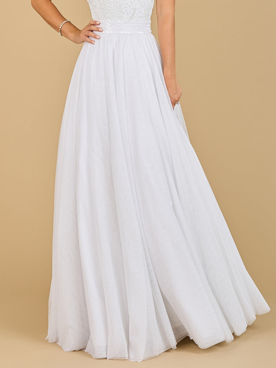 Long Skirt with Sequin Belt - JUSTLUXURY