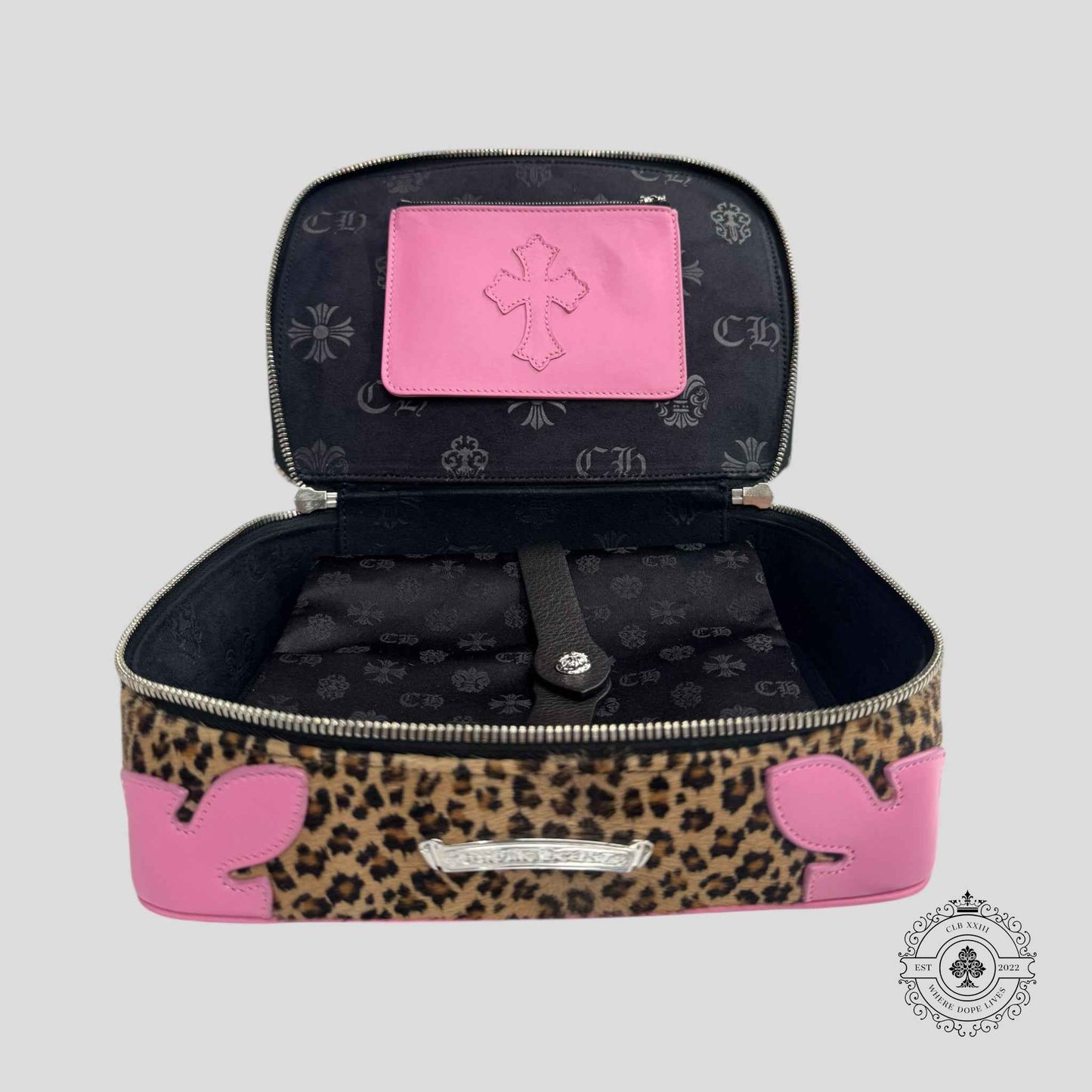 Chrome Hearts Jewelry Case in Leopard / Pink