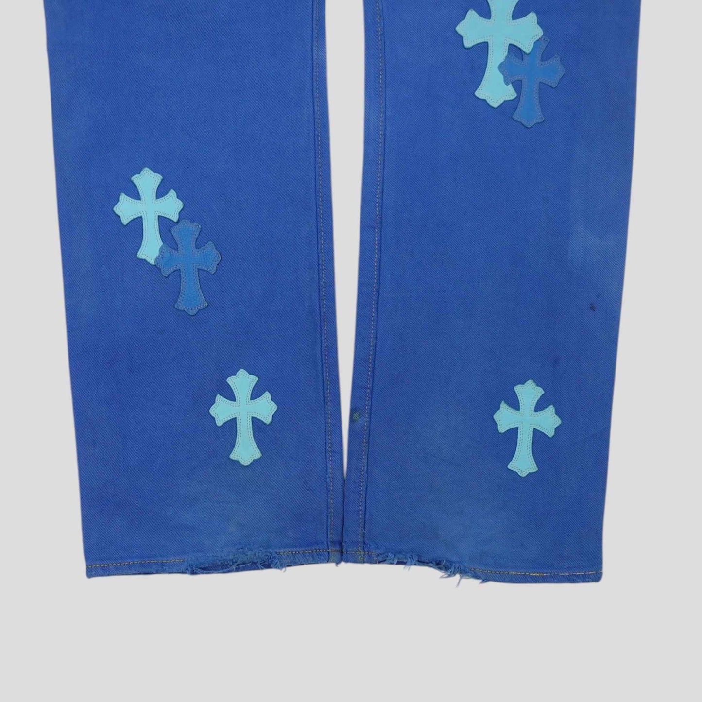 Chrome Hearts Levis Cross Patch Jeans in Blue