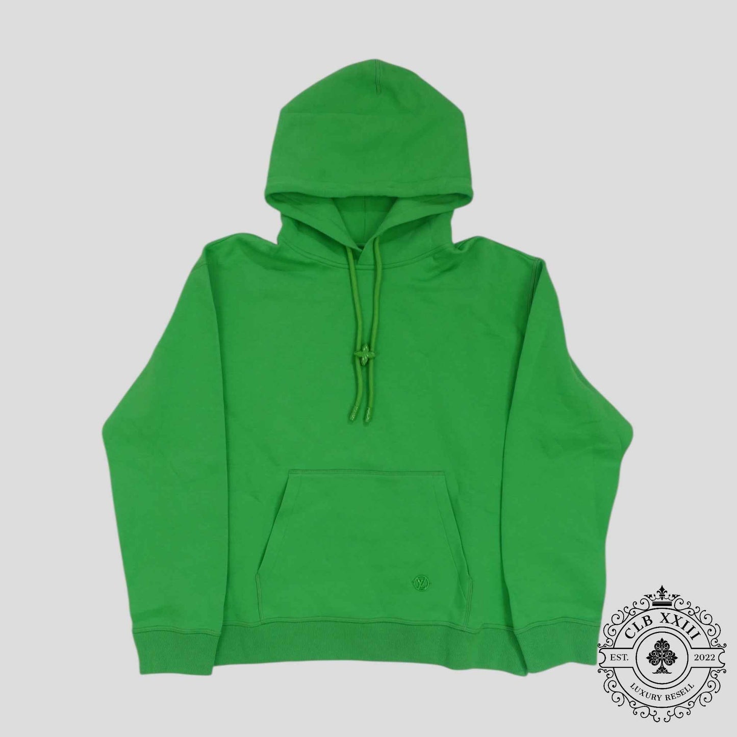 Louis Vuitton Monogram Flower Metal Stopper Hoodie in Green