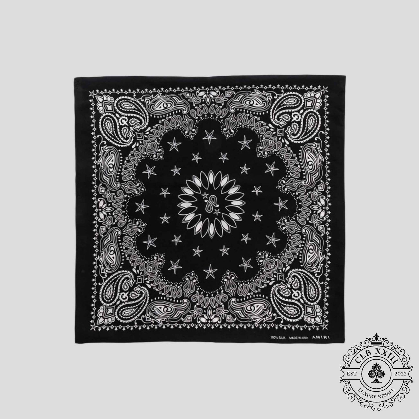 Amiri Silk Bandana in Black