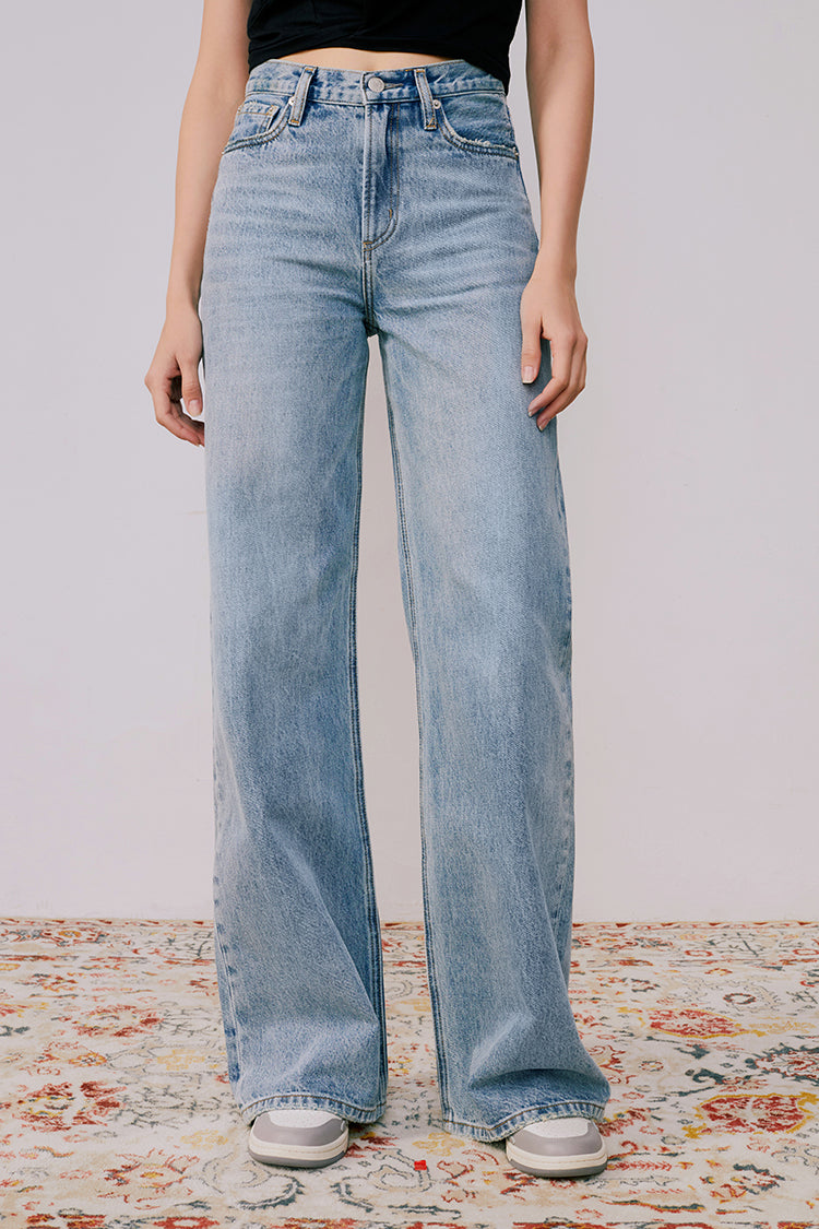 Angeles High Rise Baggy Jeans HJ103 - JUSTLUXURY