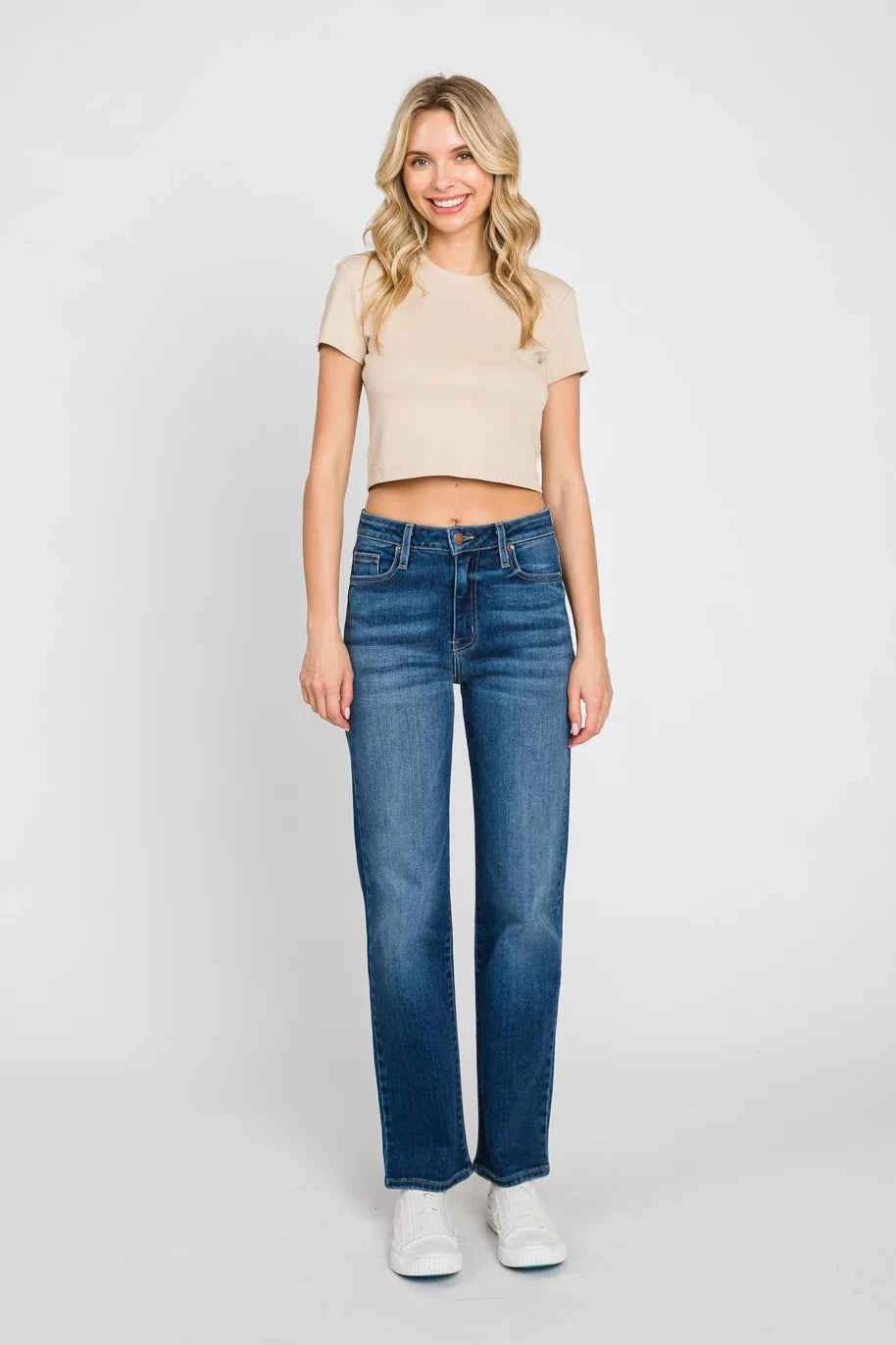 Siena Dark Straight Leg Denim - L.T.J.