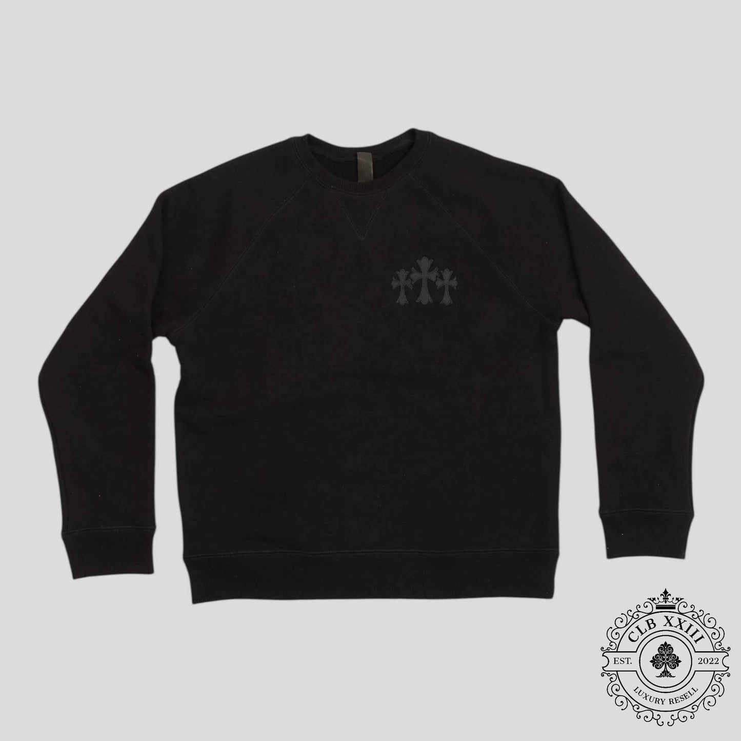 Chrome Hearts Cemetery Cross Seven-11 Crewneck in Black