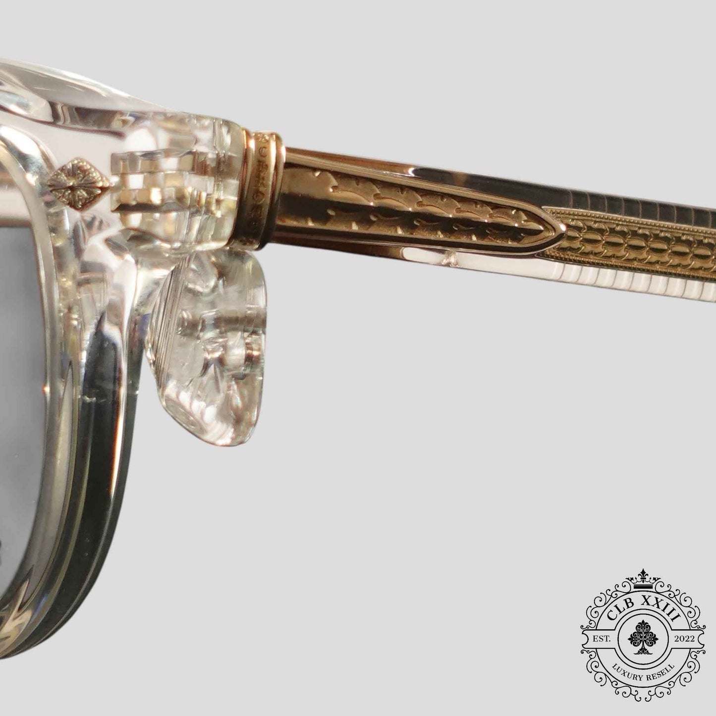 Chrome Hearts Chirp Chirp Glasses in Clear/Gold