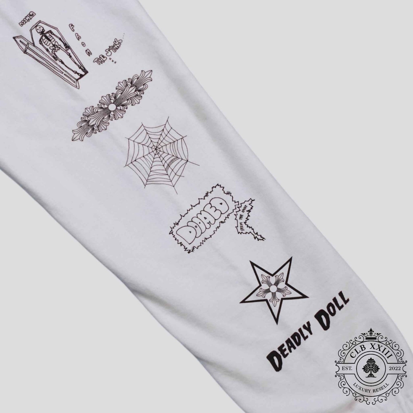 Chrome Hearts Deadly Doll Sweatpants in White