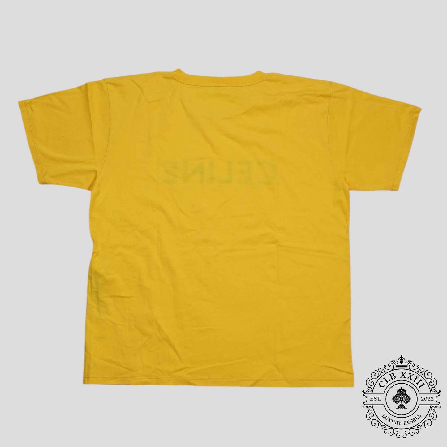 Celine Homme Logo Tee in Yellow