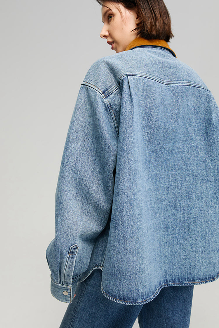 California Sunset Denim Shirt HJ902 - JUSTLUXURY