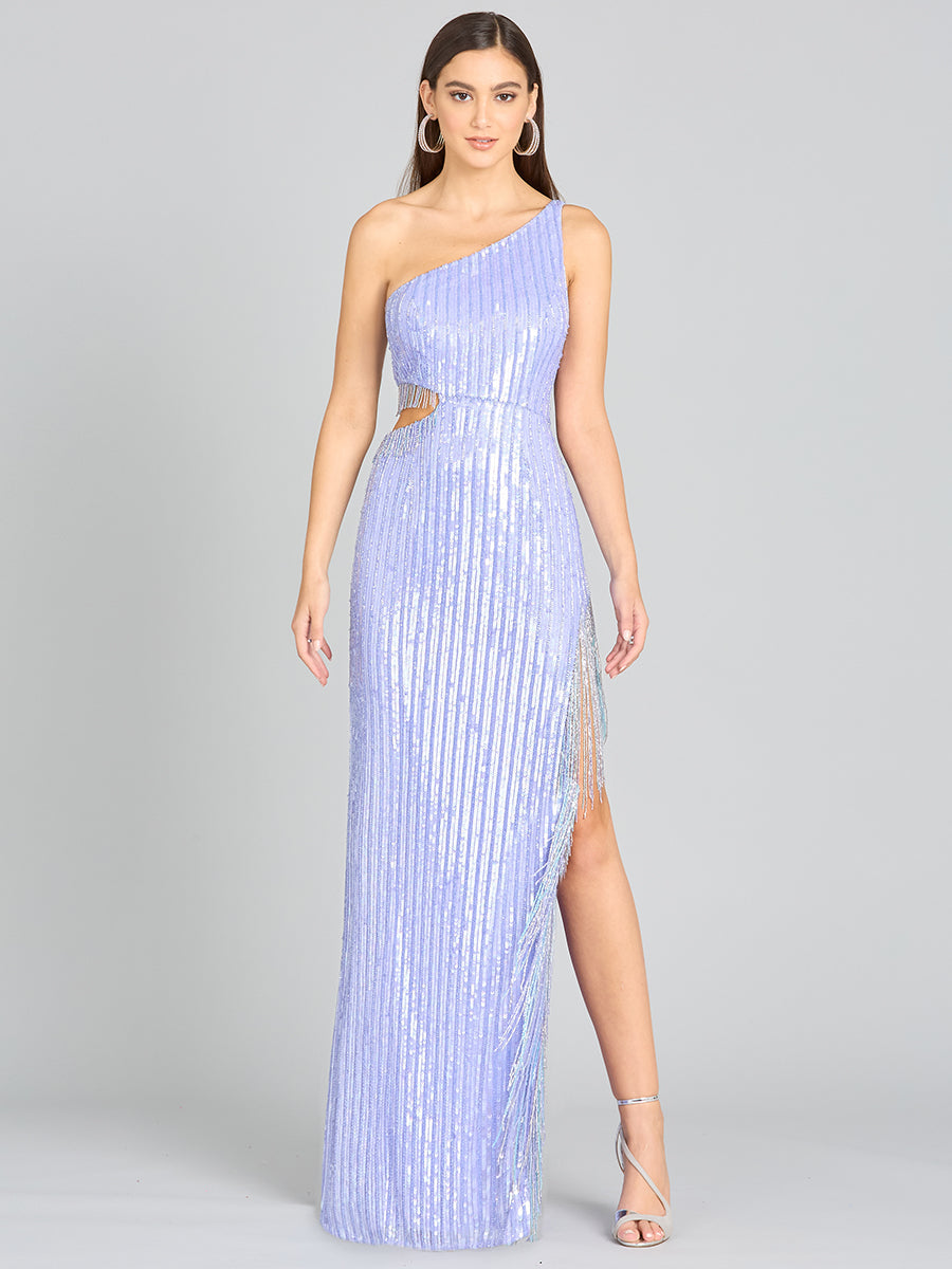 Wendy Beaded Fringe Gown - JUSTLUXURY