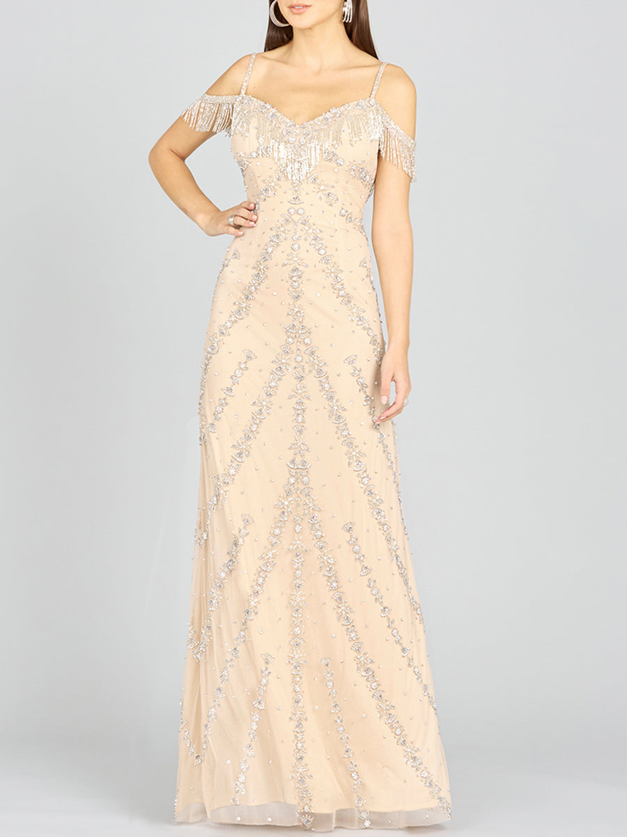 Candy Beaded Gown - JUSTLUXURY