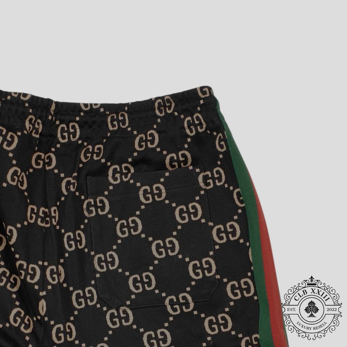 Gucci GG Jacquard Track Pants in Black/Brown