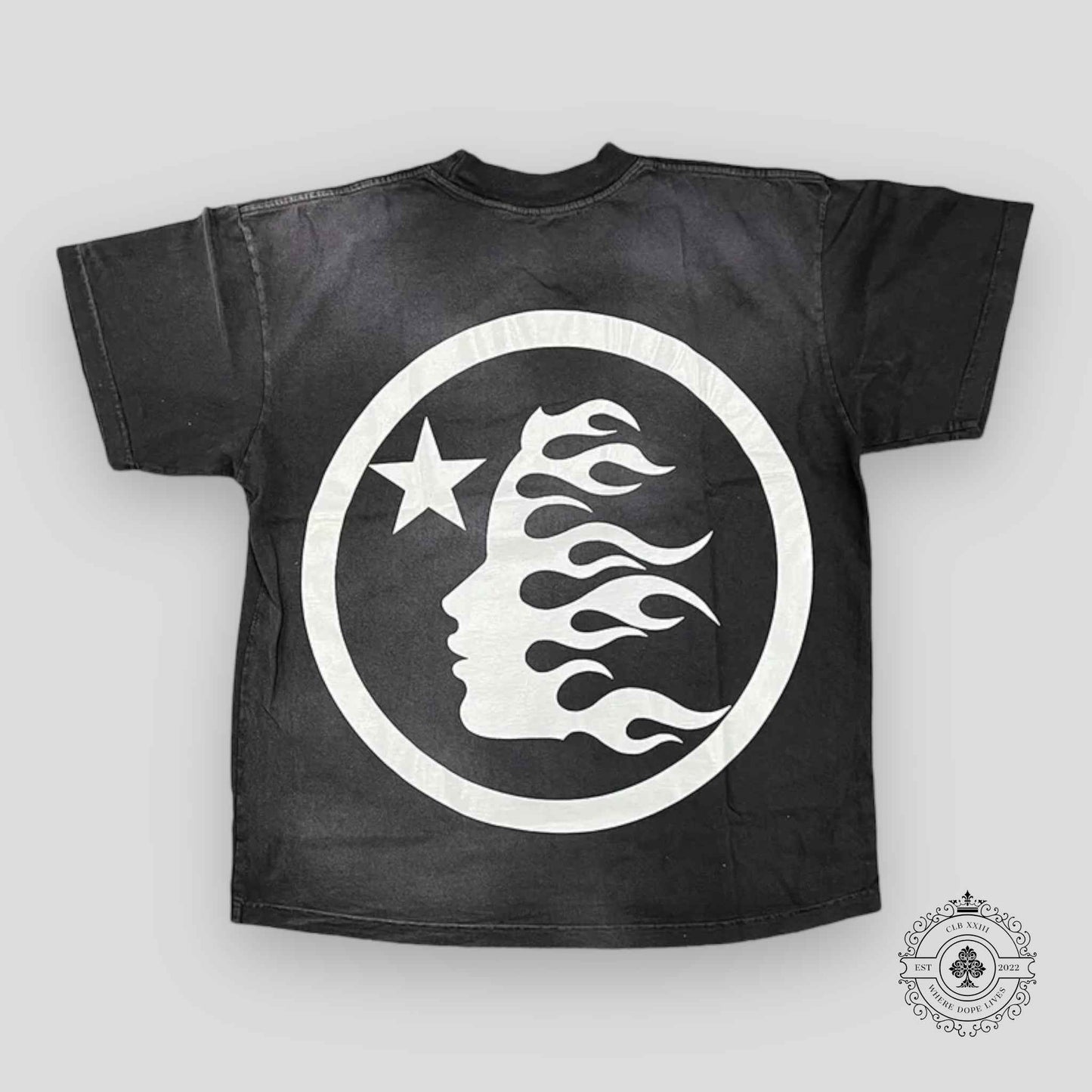 Hellstar Gel Sport Logo T-shirt in Black/Blue