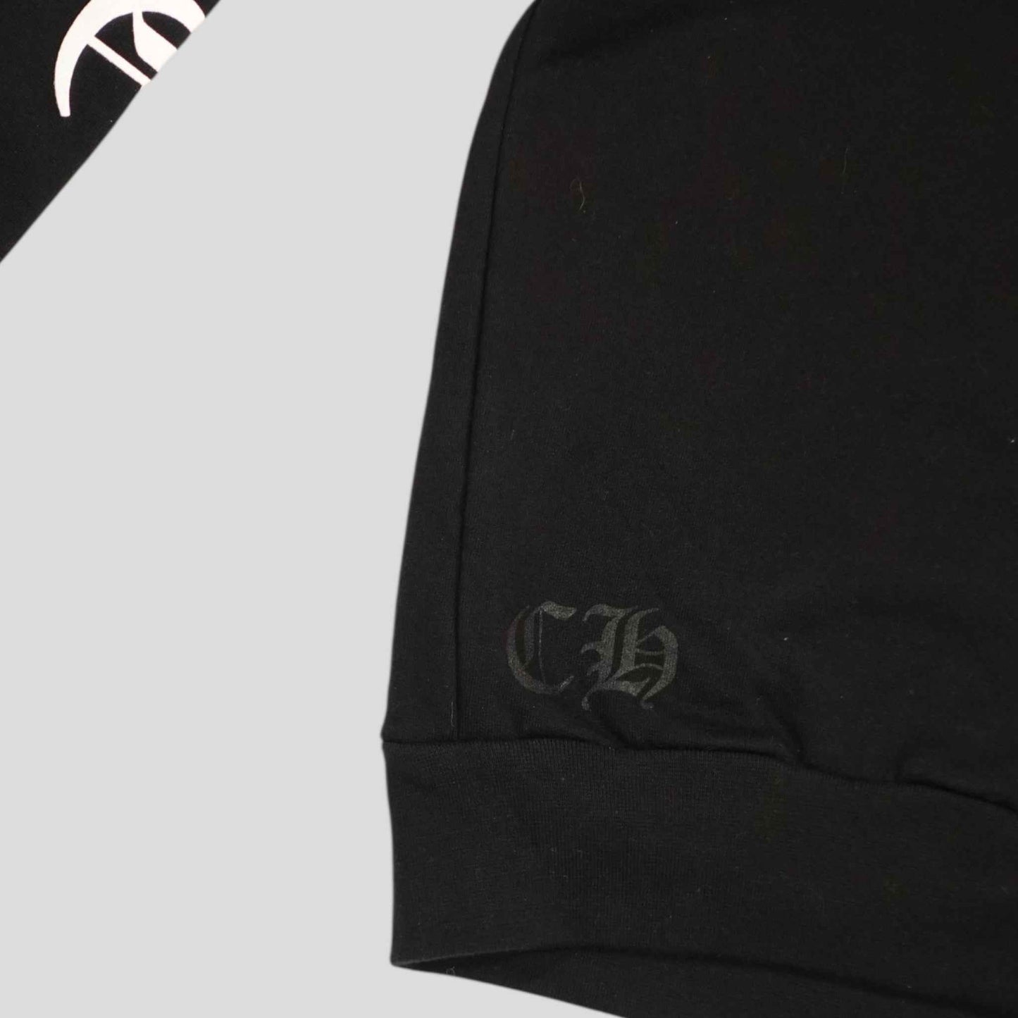 CHROME HEARTS NECK LOGO CREWNECK SWEATSHIRT - BLACK