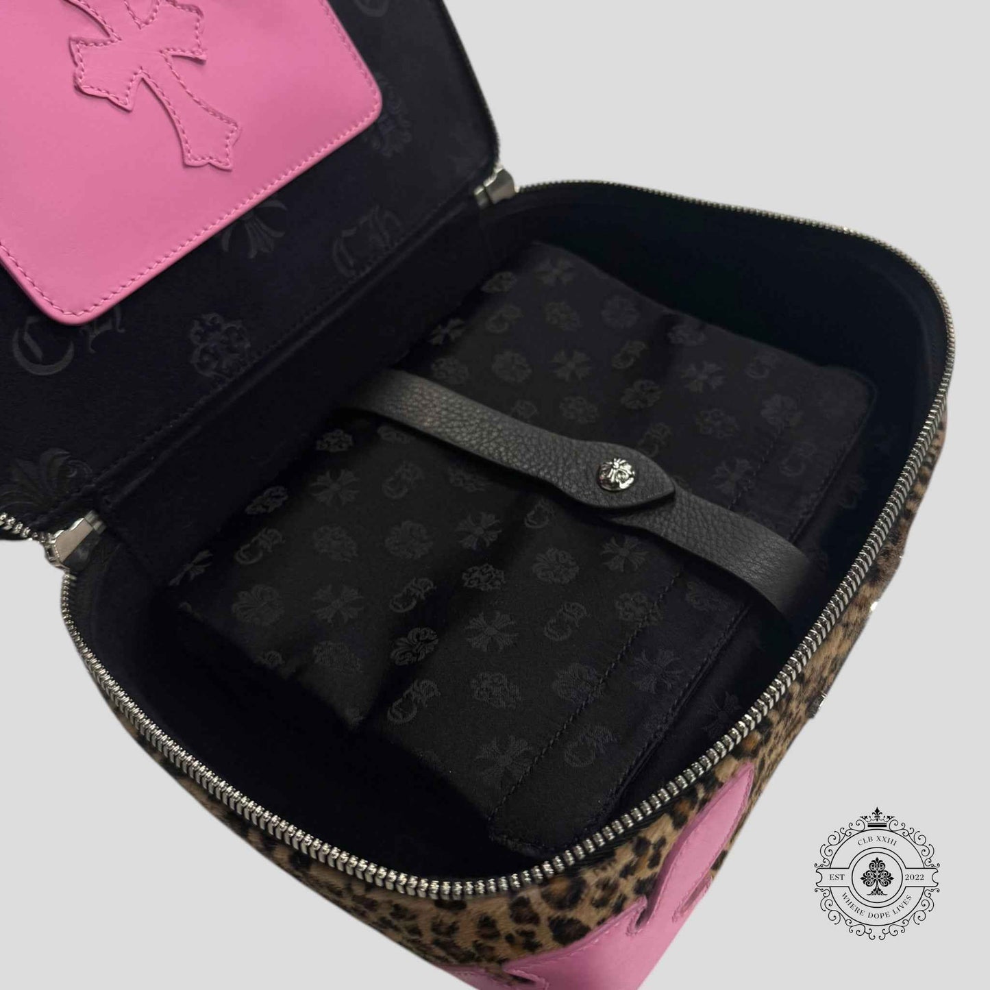 Chrome Hearts Jewelry Case in Leopard / Pink