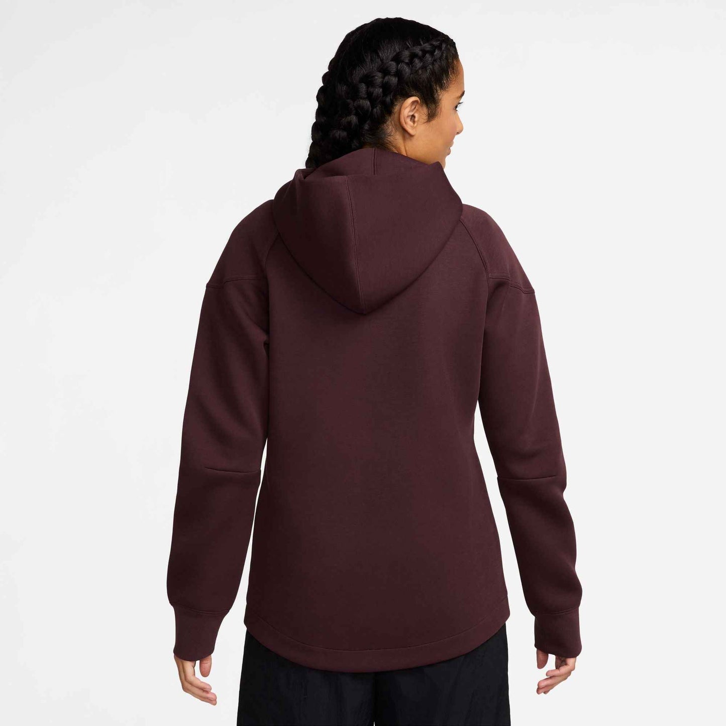 Nike Womens Sportswear Tech Fleece Windrunner Hoodie- Burgundy Crush