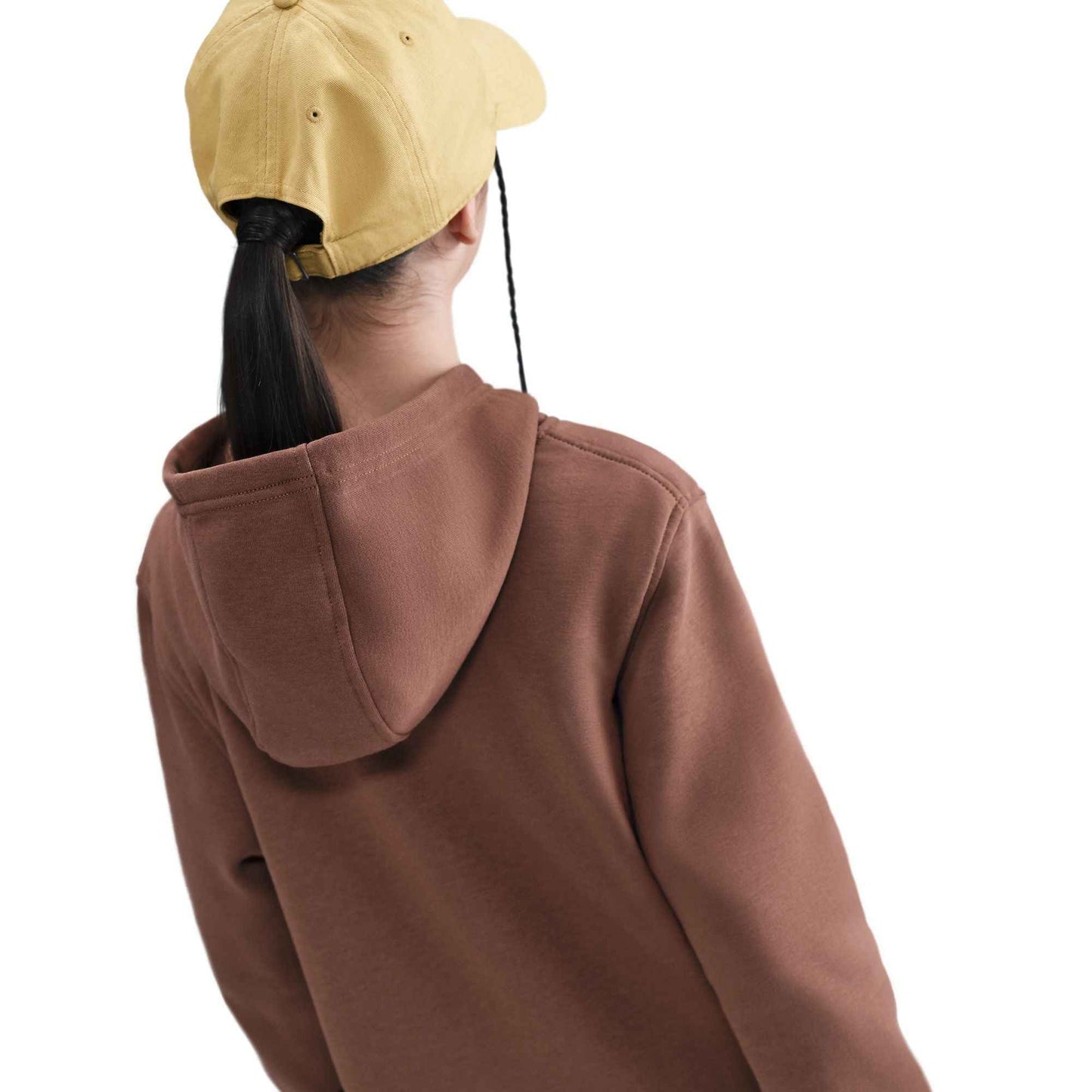 Nike Big Kids Fleece Pullover Hoodie - Fauna Brown/White