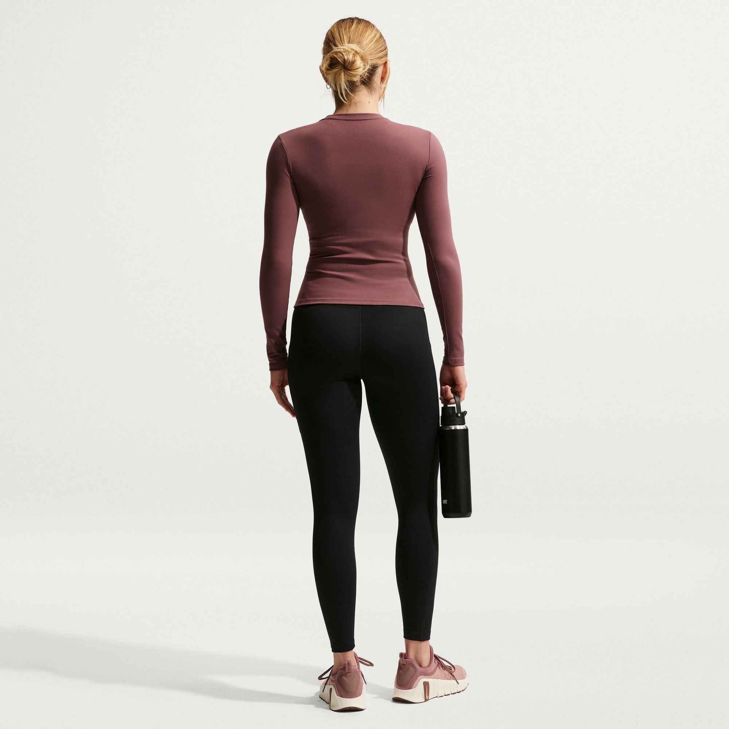 Nike Womens One High-Waisted 7/8 Leggings - Black/White