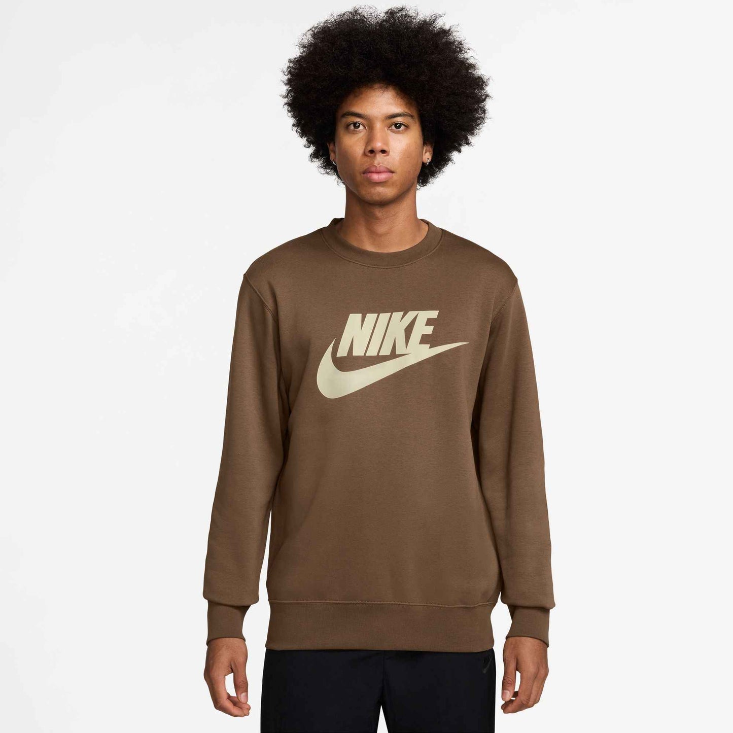 Nike Mens Club Crewneck - Mosswood Brown