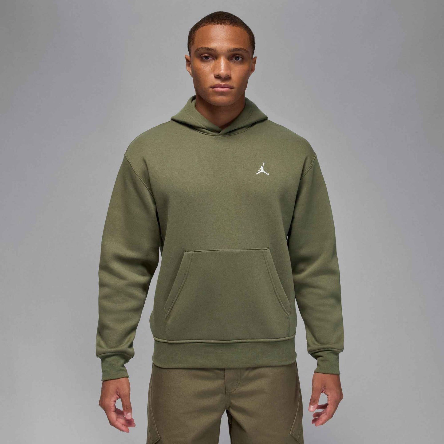 Air Jordan Mens Brooklyn Fleece Pullover Hoodie - Medium Olive