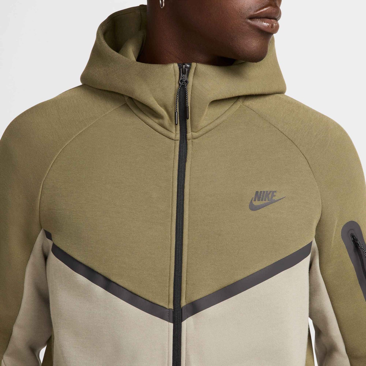 Nike Mens Tech Fleece Hoodie - Medium Olive/Light Army