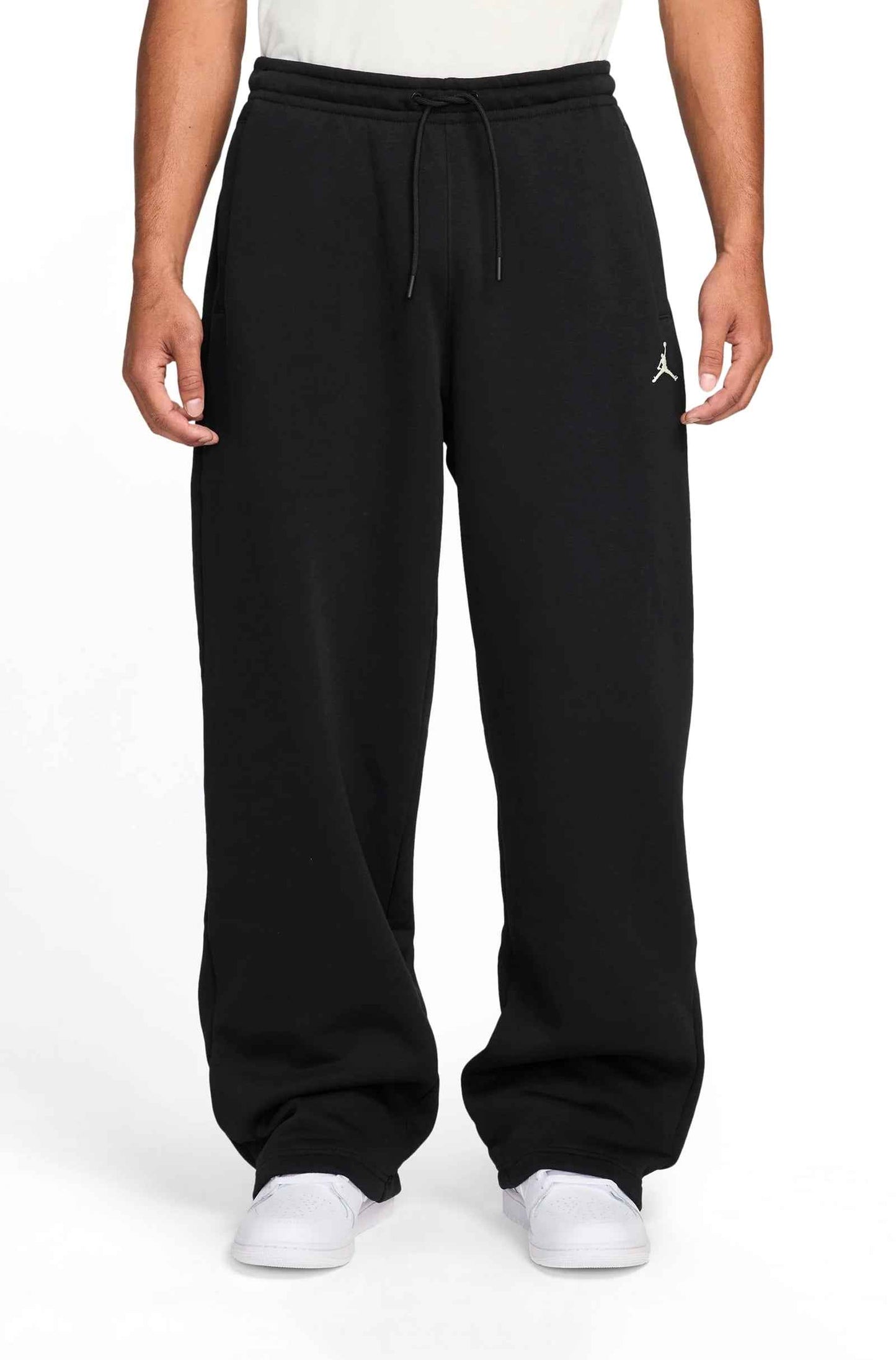 Air Jordan Mens Oversized Open-Hem Sweatpants - Black