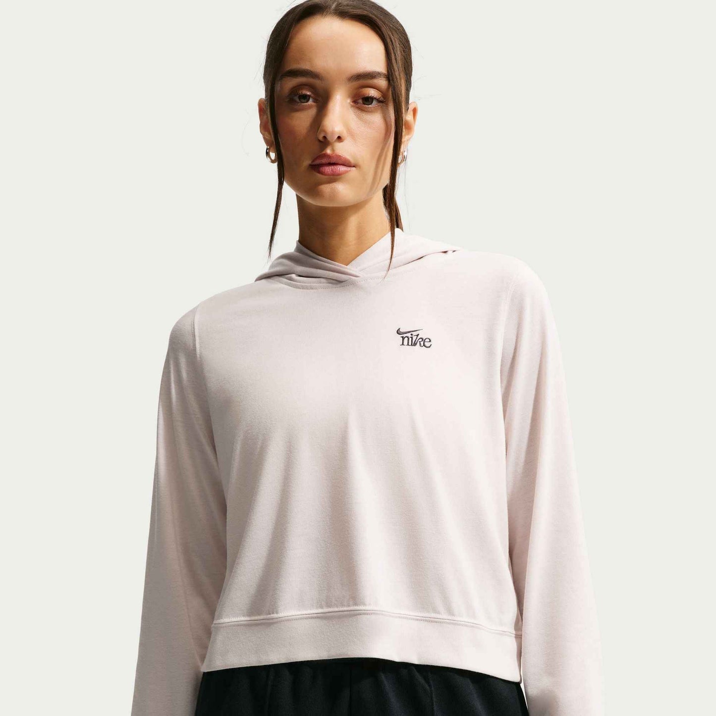 Nike Womens Sportswear Chill Knit Lightweight Hoodie - Light Orewood Brown
