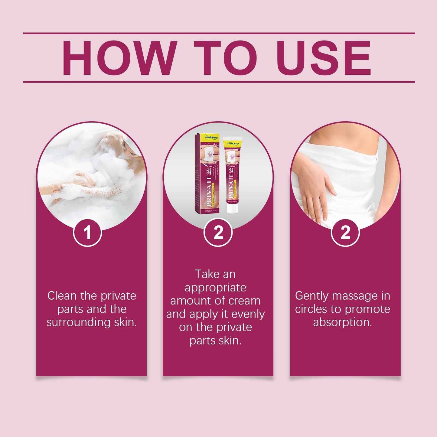 South Moon Women's Body Care Cream, Gentle Nourishing Body Care Moisturizing Moisturizing Daily Care Cream