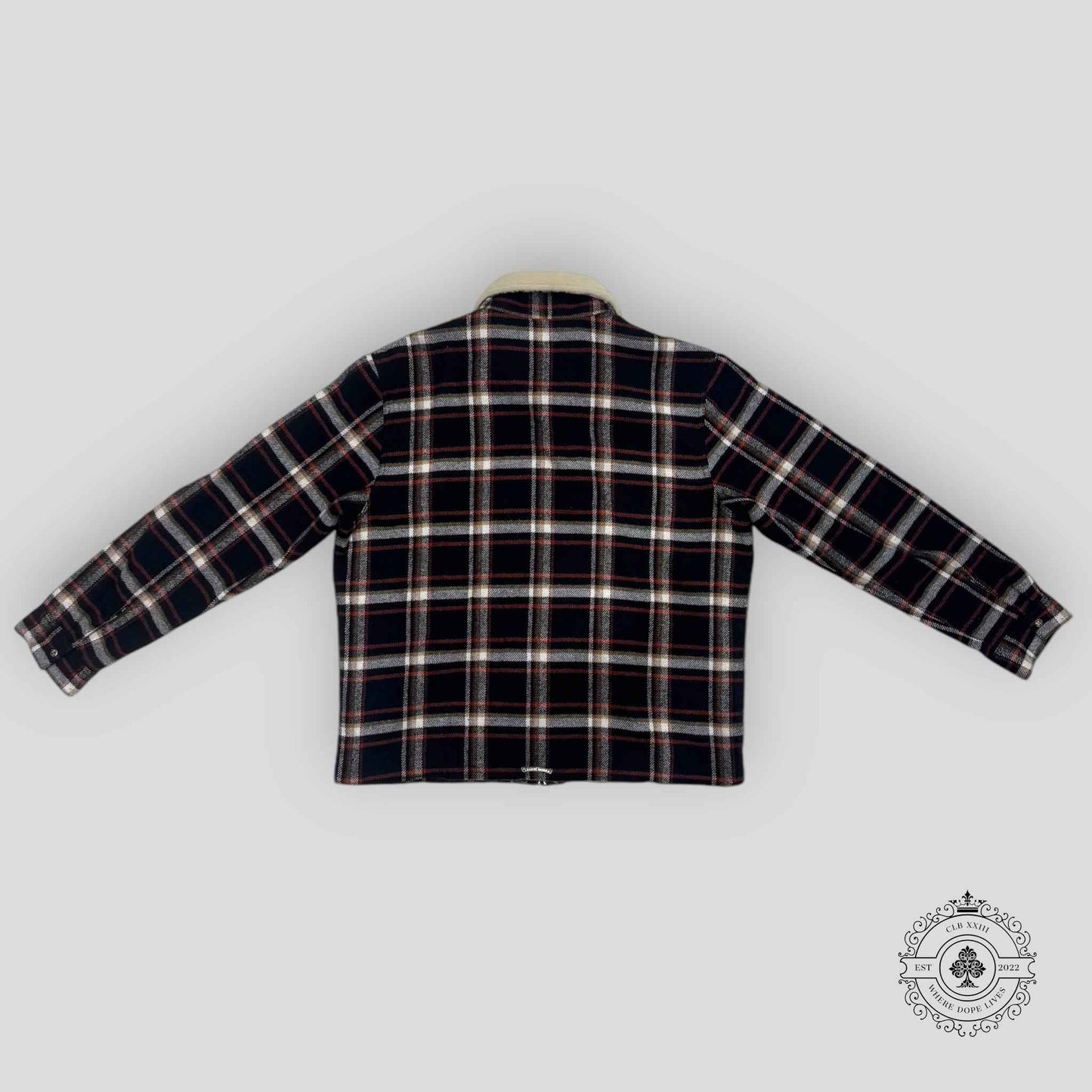 Chrome Hearts Shearling Collar Zip-up Jacket