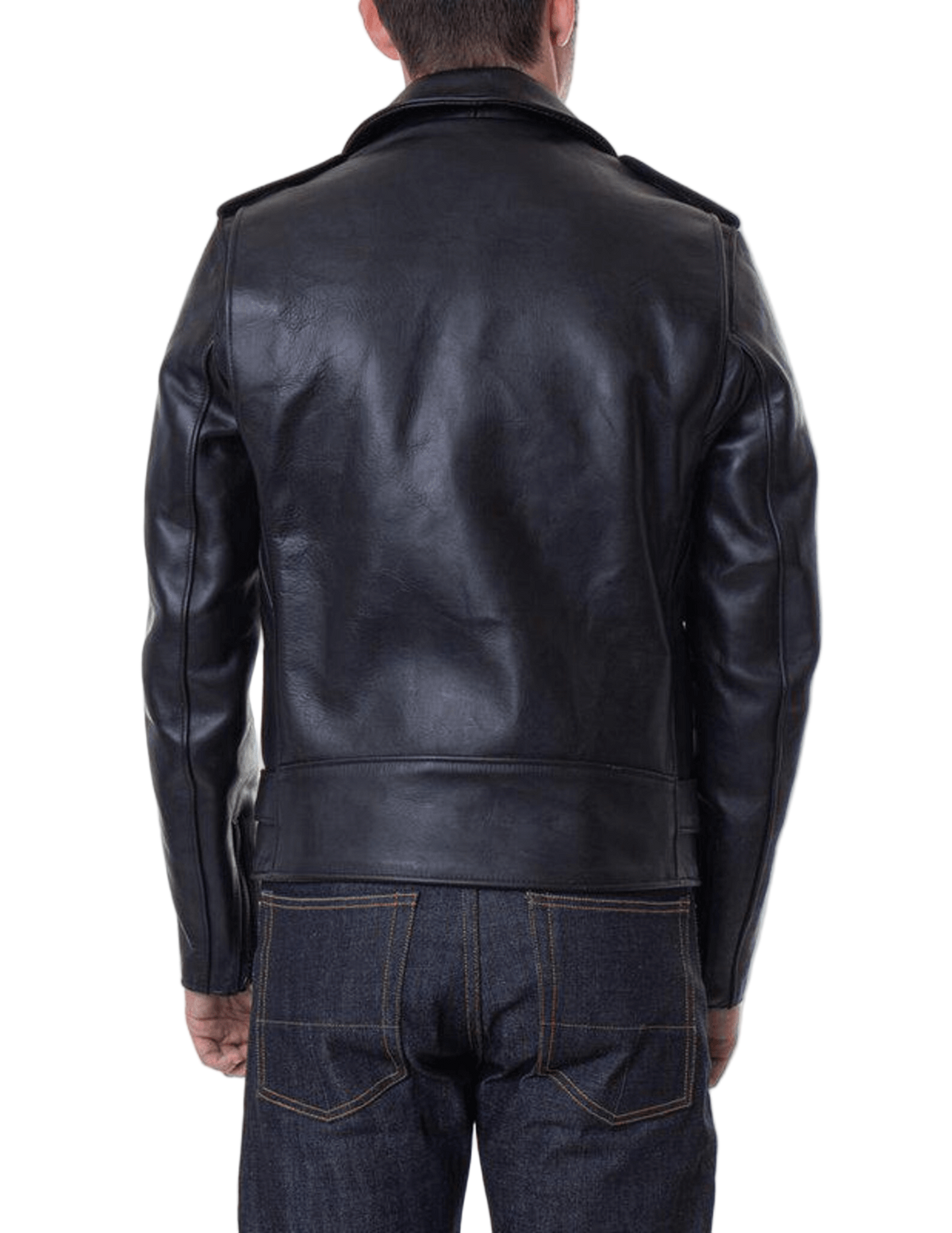 Men's Heavyweight Steerhide Asymmetrical Biker Jacket