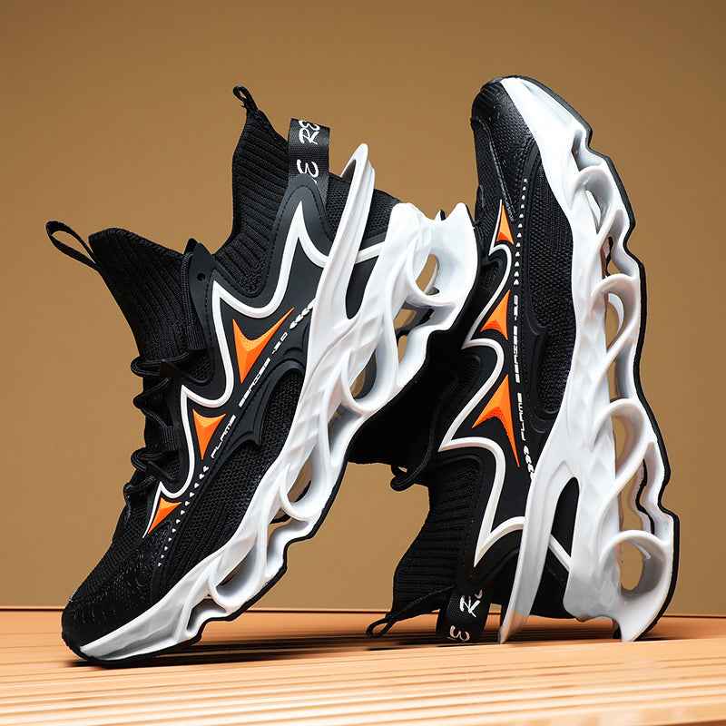 Model wearing Blaze Diablo shoes during a heavy barbell squat to show heel stability
