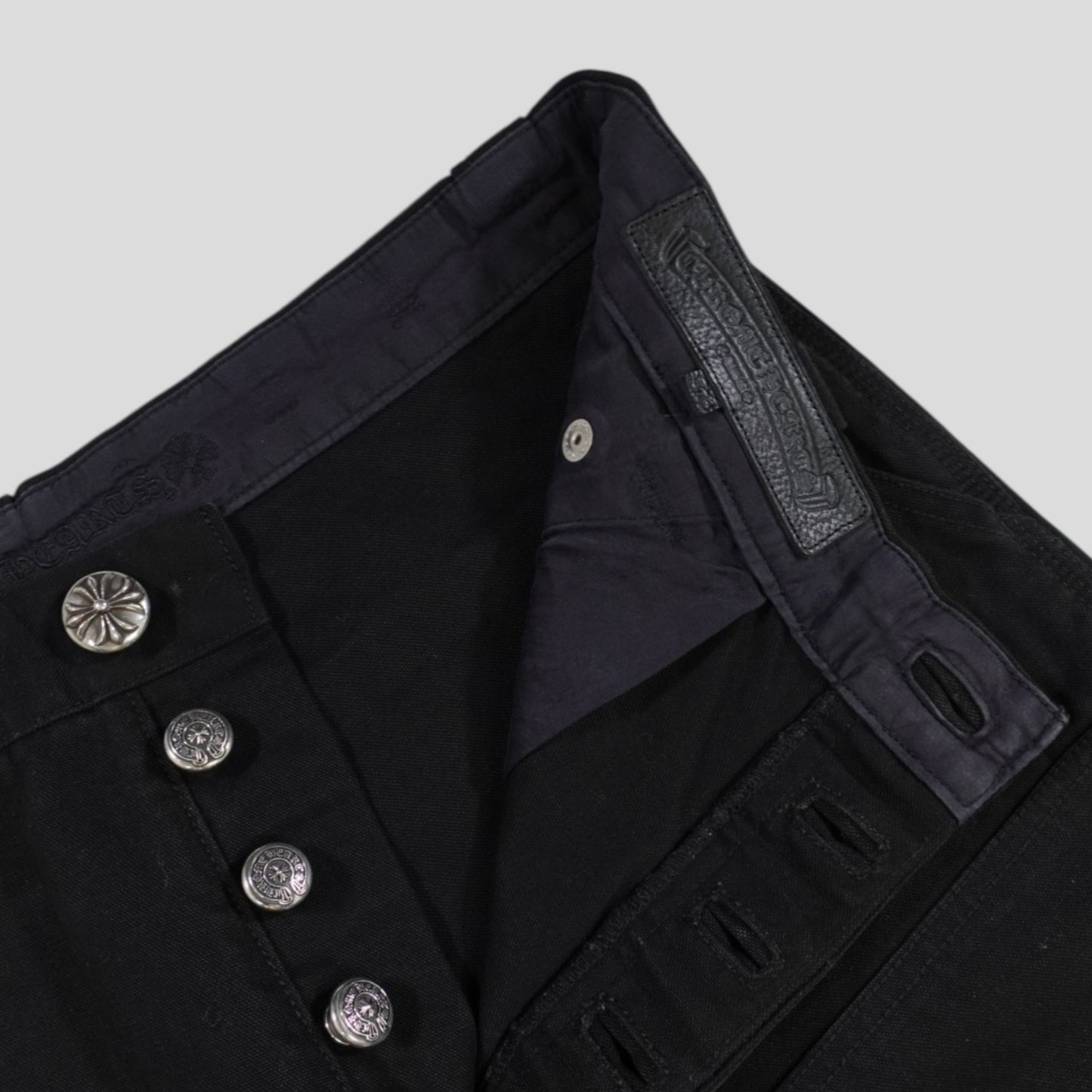 Chrome Hearts Double Knee Carpenter Pants in Black