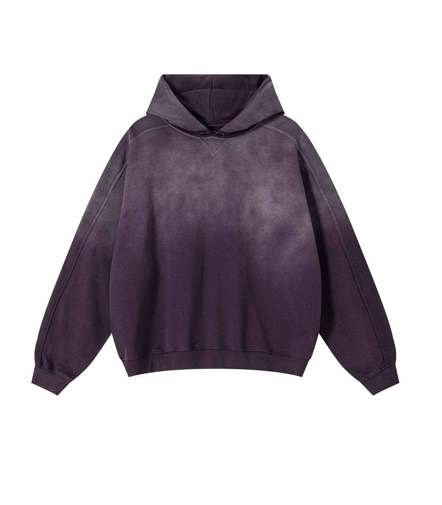 PLUM CONTRAST PANEL HOODIE