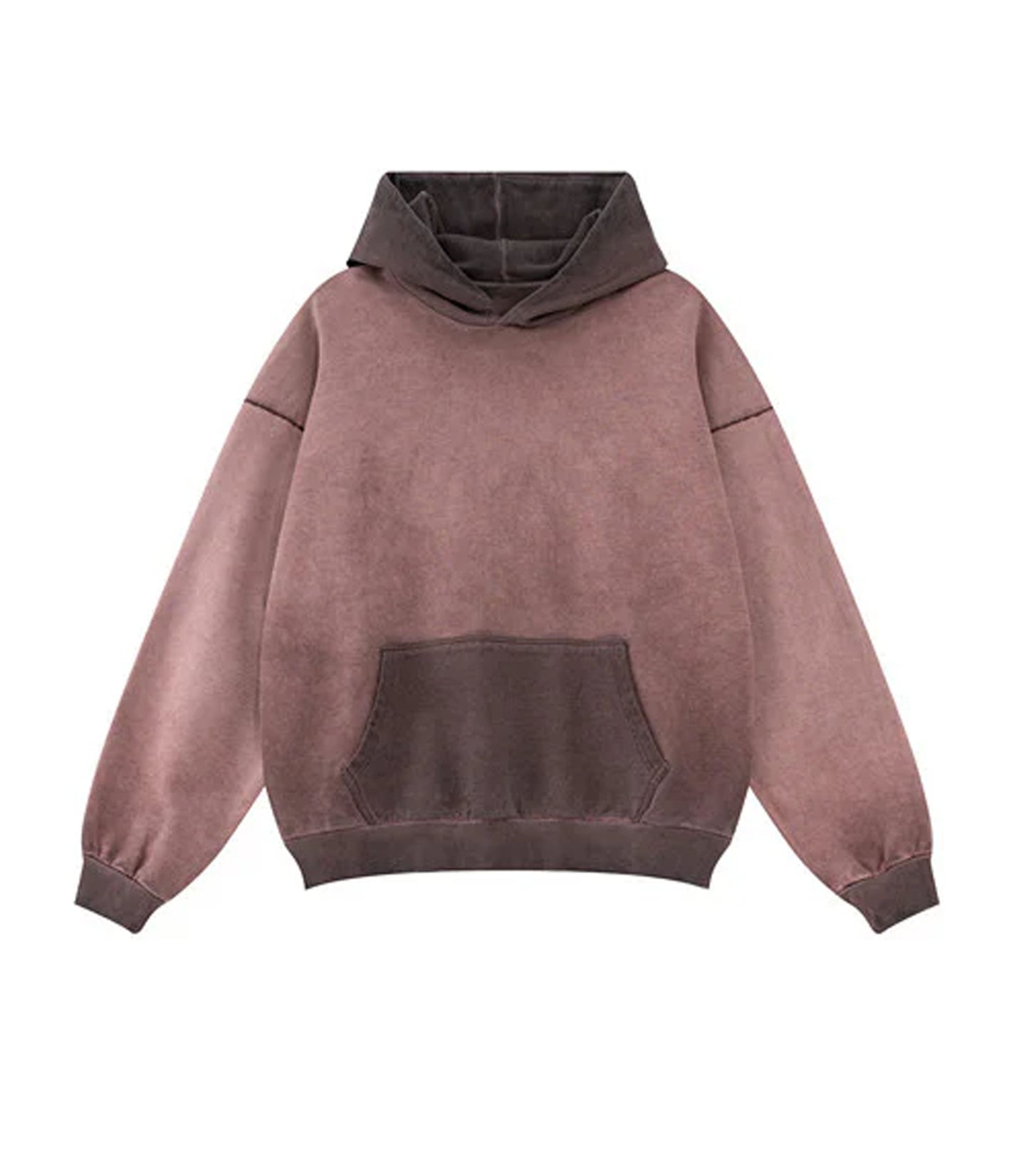 BROWN SUNFADE HOODIE - JUSTLUXURY