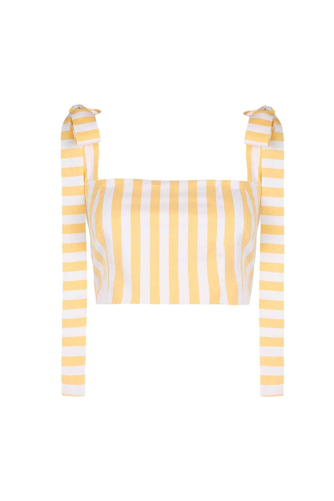 MIMOSA TOP IN YELLOW STRIPES