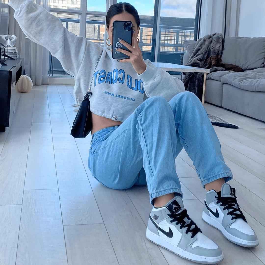 Custom Air Jordan 1 Light Grey Sneakers SneakerNational