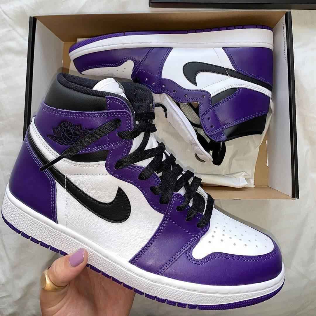 Custom Air Jordan White Toe Court Purple Sneakers for Unmatched Style and Comfort SneakerNational