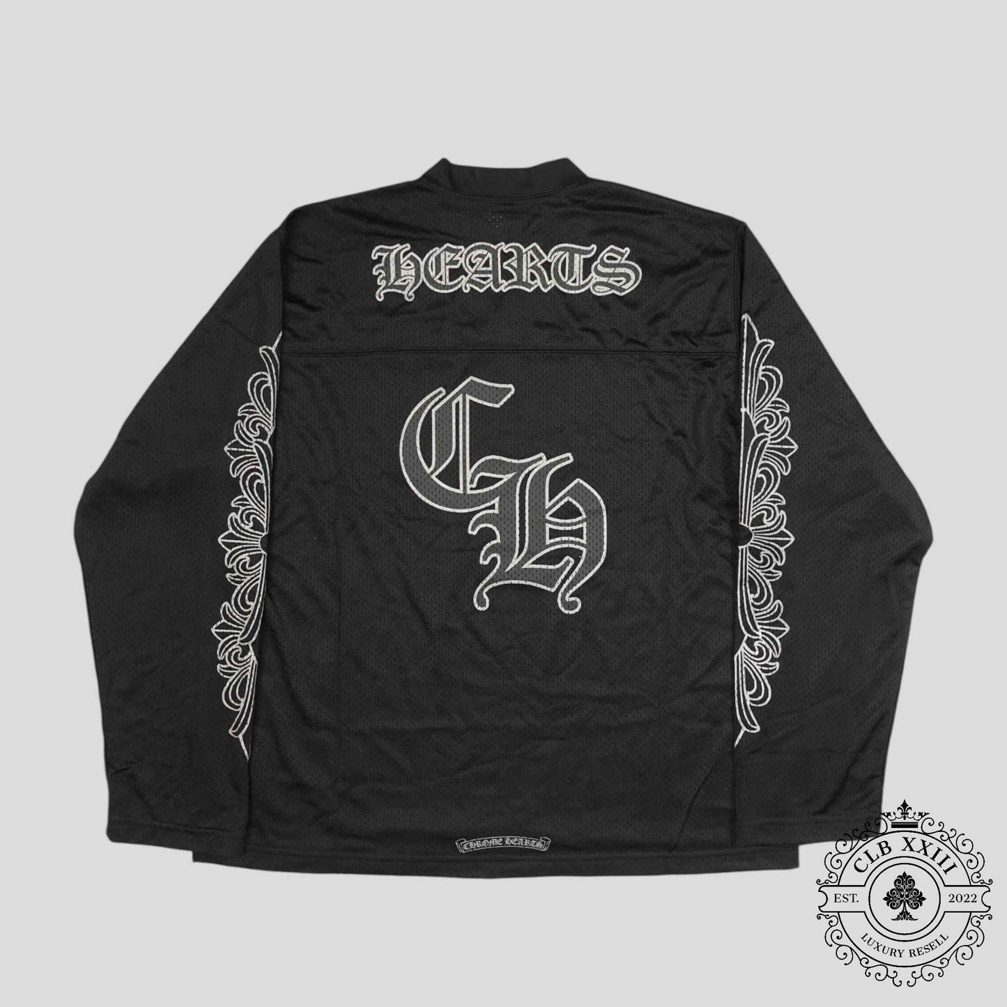 Chrome Hearts Mesh Warm Up Long Sleeve Jersey in Black