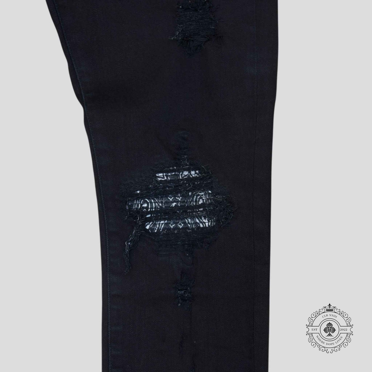Amiri MX1 Bandana Patch Jean in Black