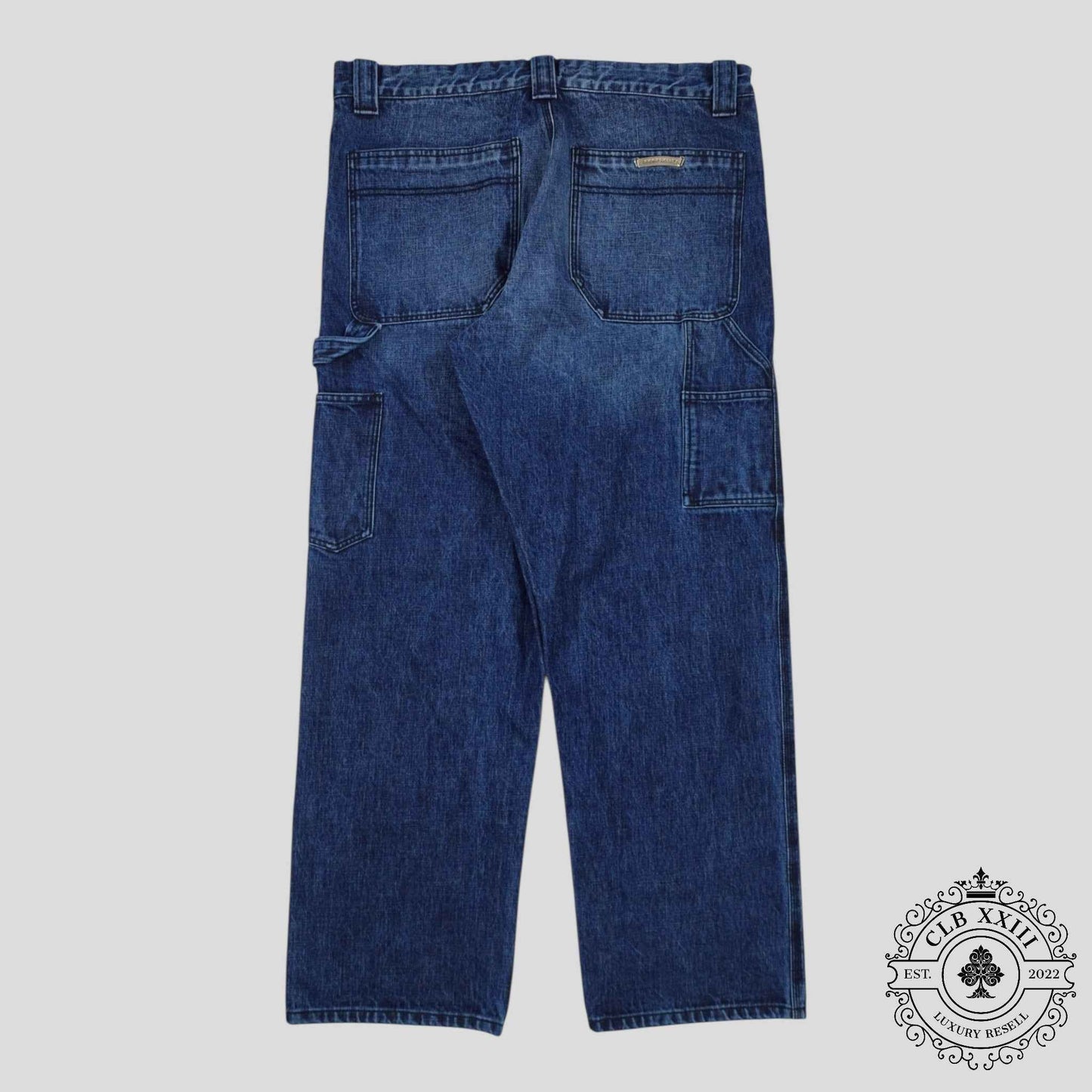 Chrome Hearts Double Turbo Diesel Carpenter Pants in Dark Wash