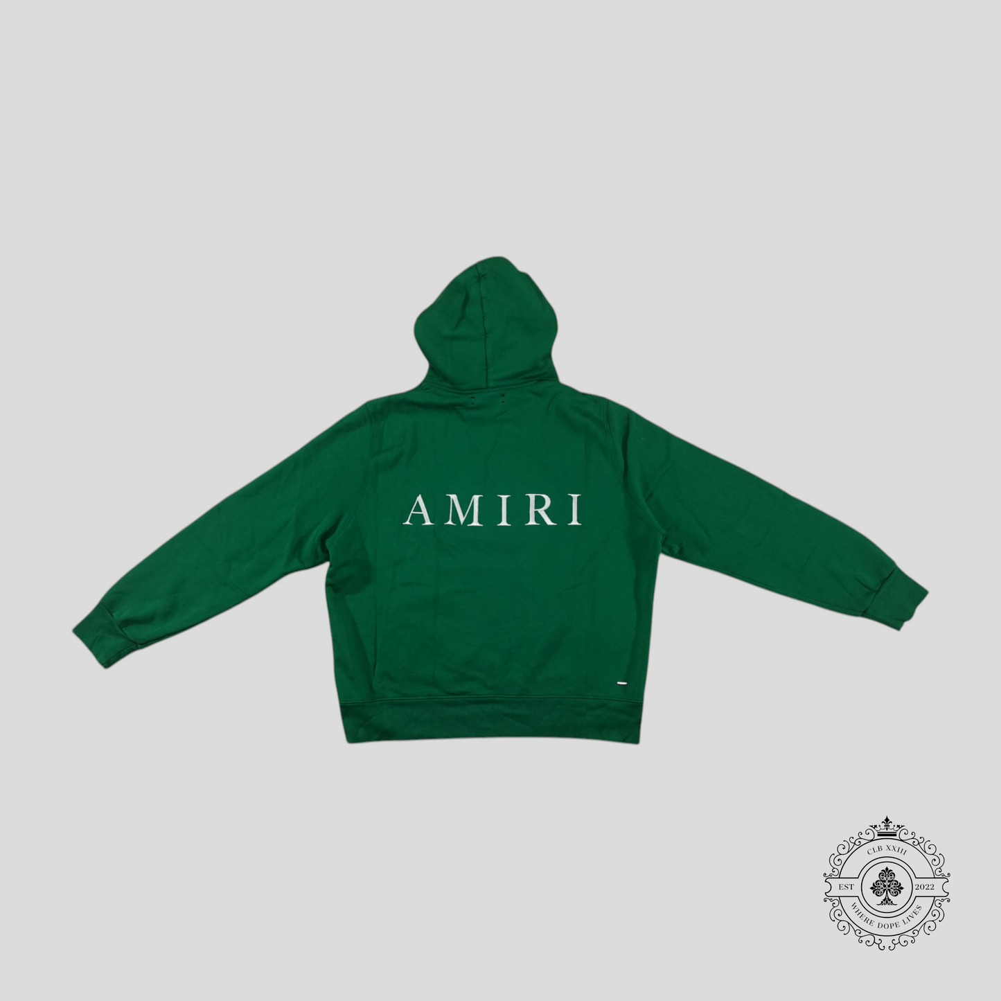 Amiri Embroidered MA Logo Hoodie in Green
