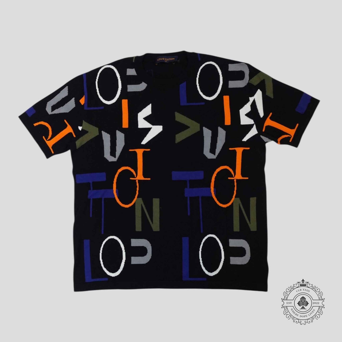 Louis Vuitton LV Electric Intarsia Tee in Black