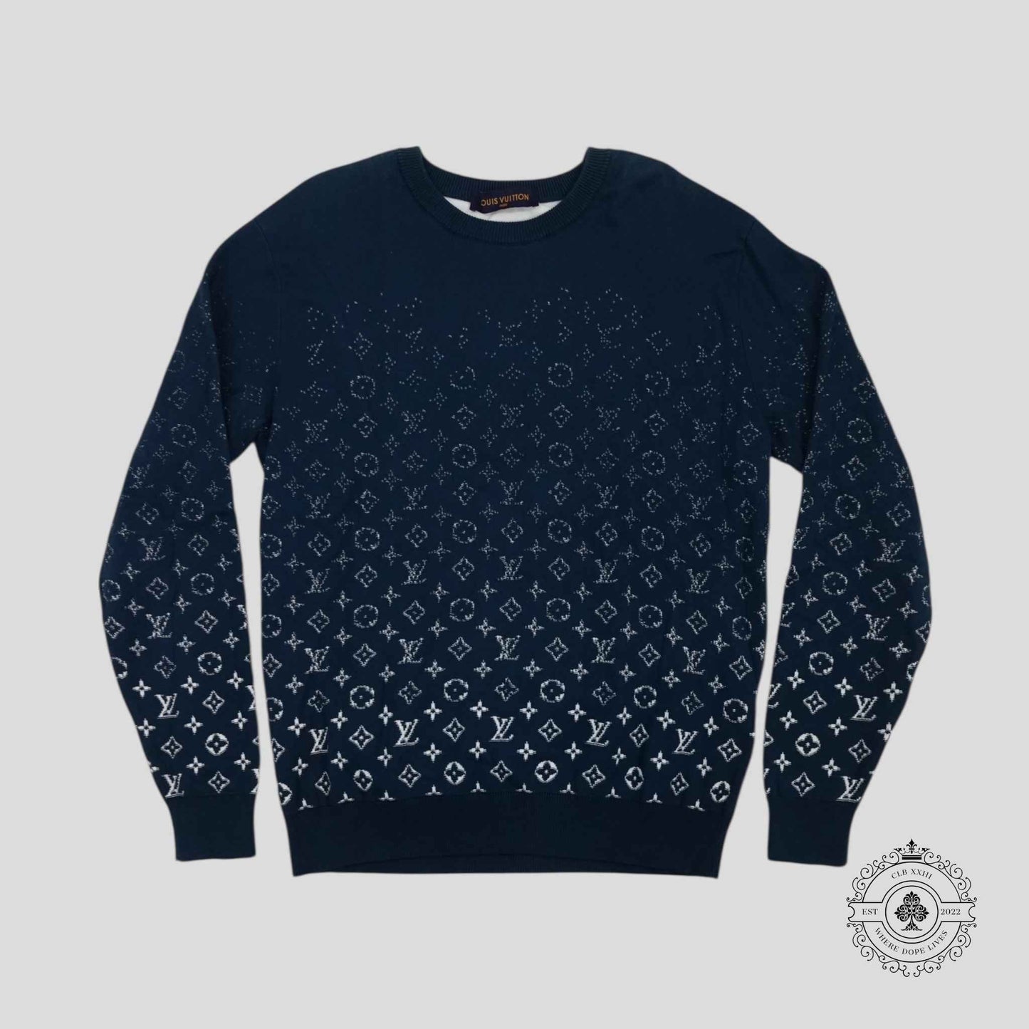 Louis Vuitton Monogram Degrade LS Knitwear in Marine Green