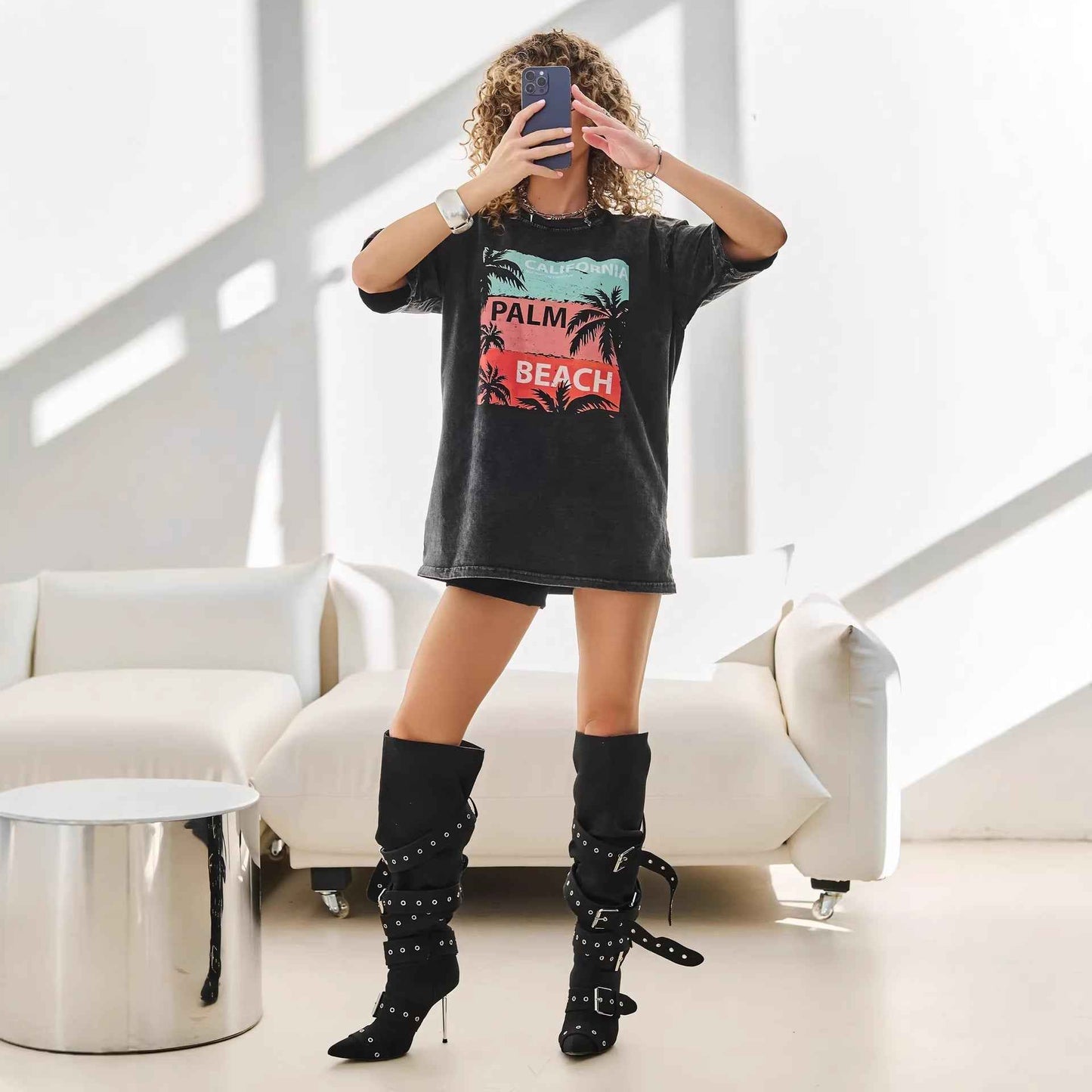 Loose short sleeved T-shirt top