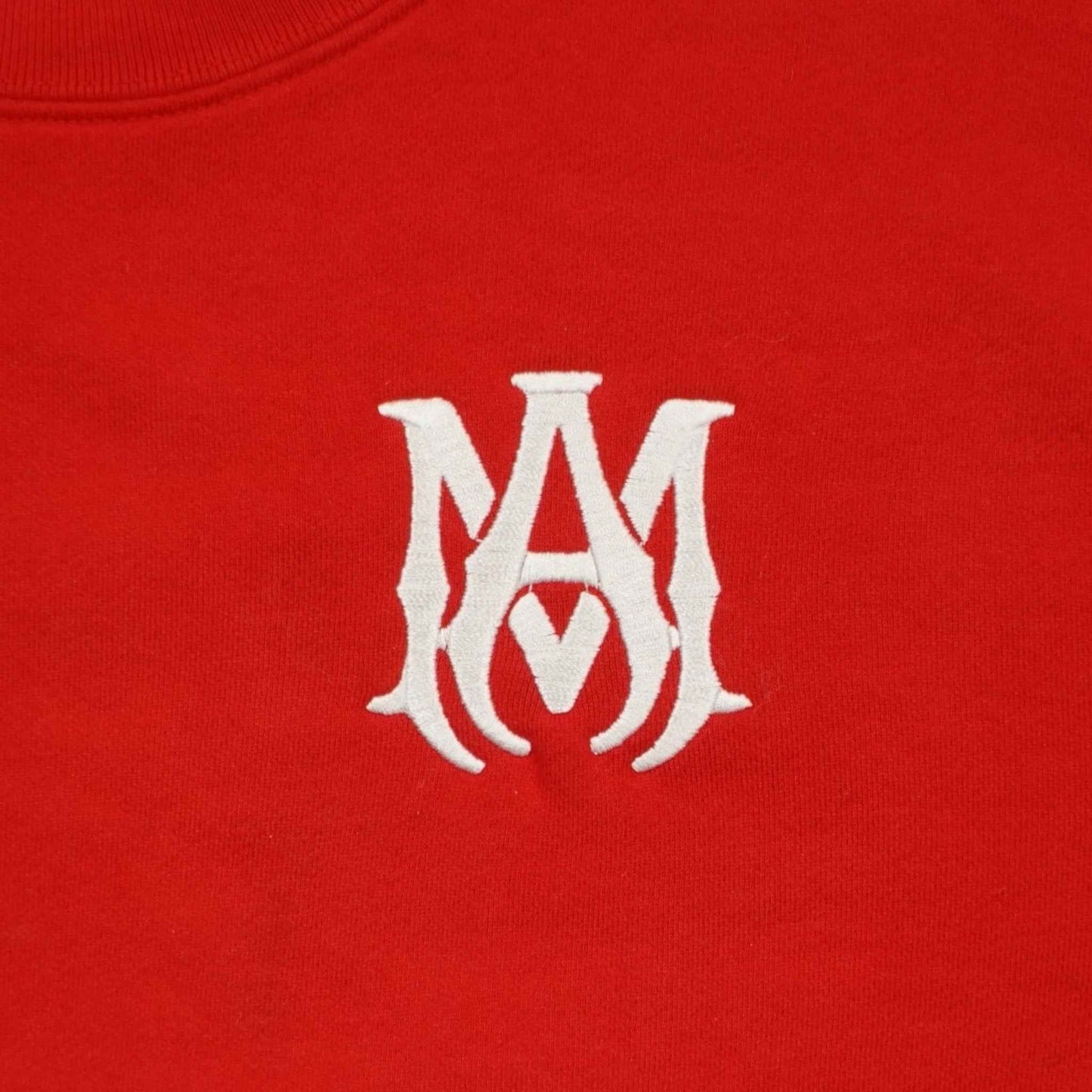 Amiri MA Logo Crewneck in Red