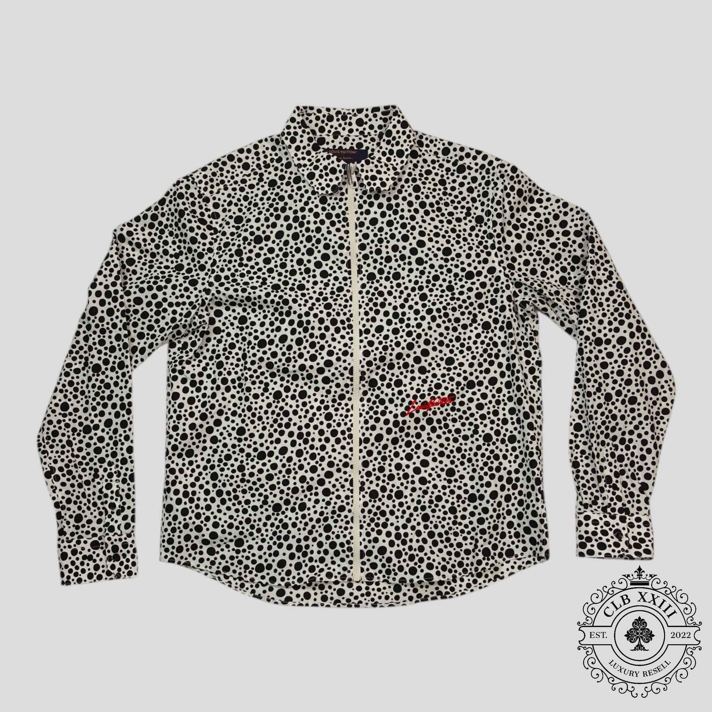 Louis Vuitton Infinity Dots Zipped Shirt in White