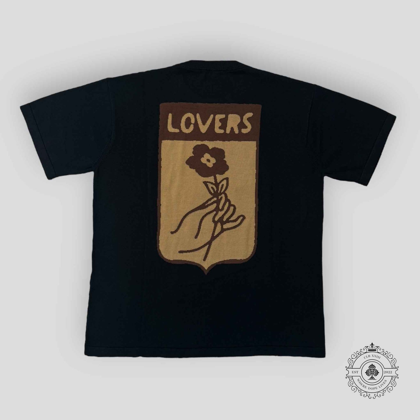 Louis Vuitton Intarsia Trunk Short Sleeve Crewneck in Black