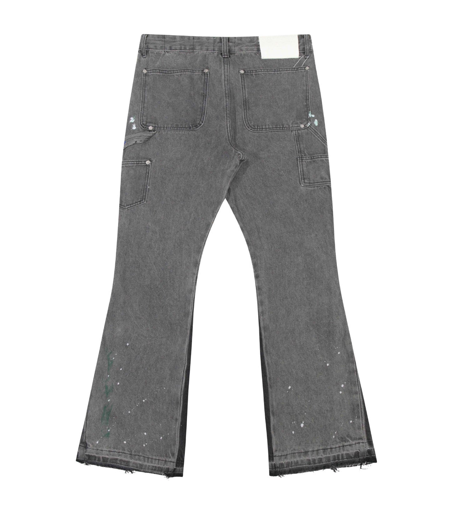GREY SPLIT PAINTERS DENIM