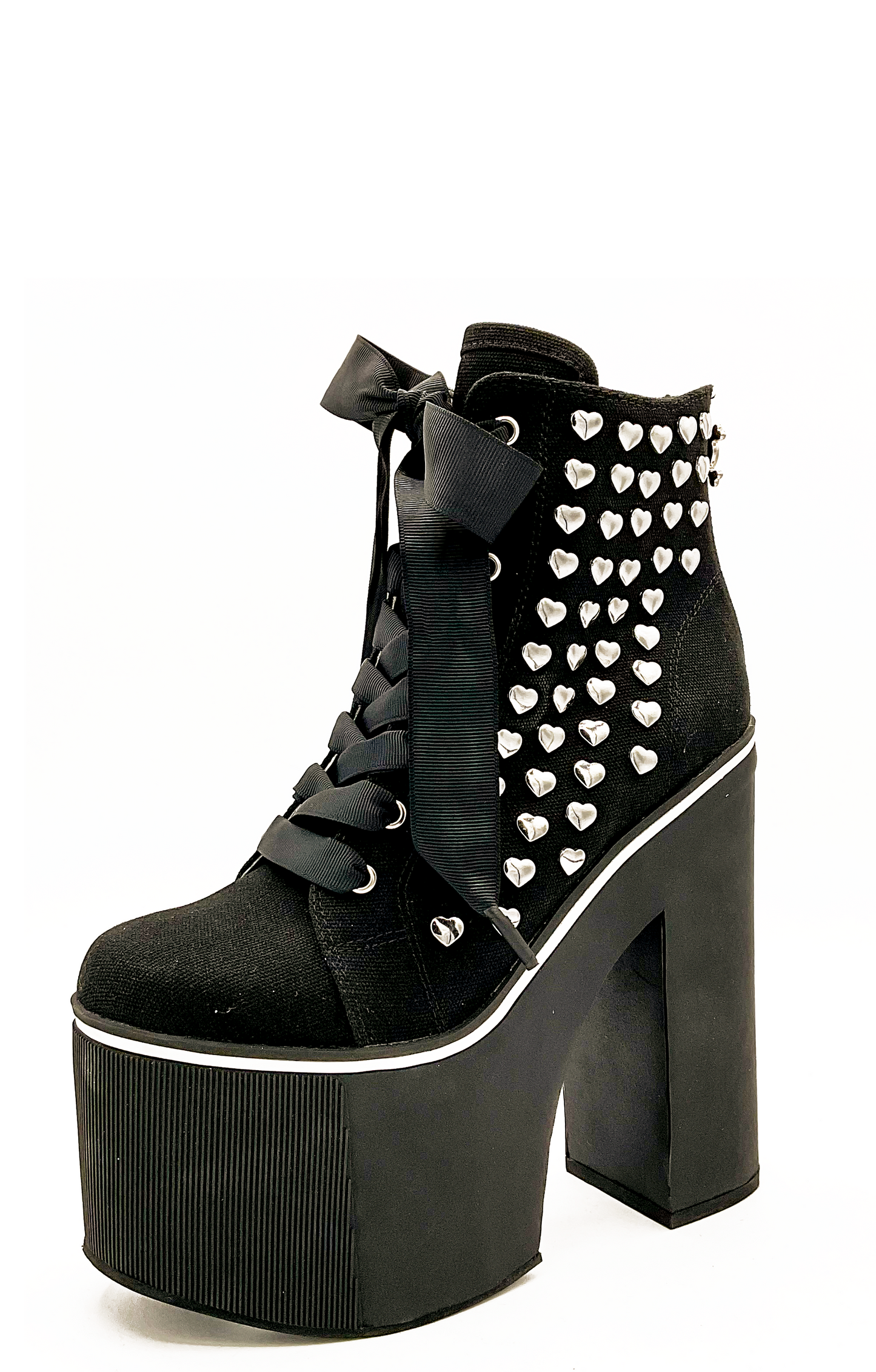 Heartcore Platform Sneaker - Black - JUSTLUXURY