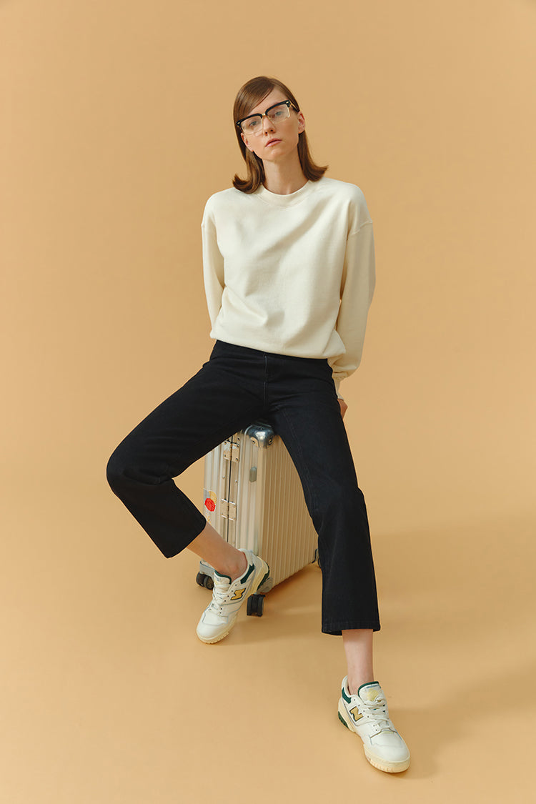 Chelsea High Rise Straight Crop Jeans HJ005 - JUSTLUXURY