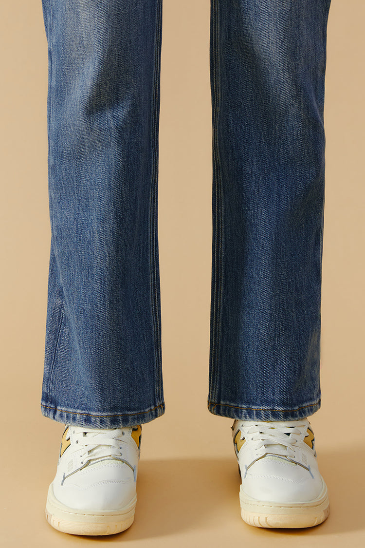 Activity Grrrl High Rise Kick Crop Jeans HJ017 - JUSTLUXURY